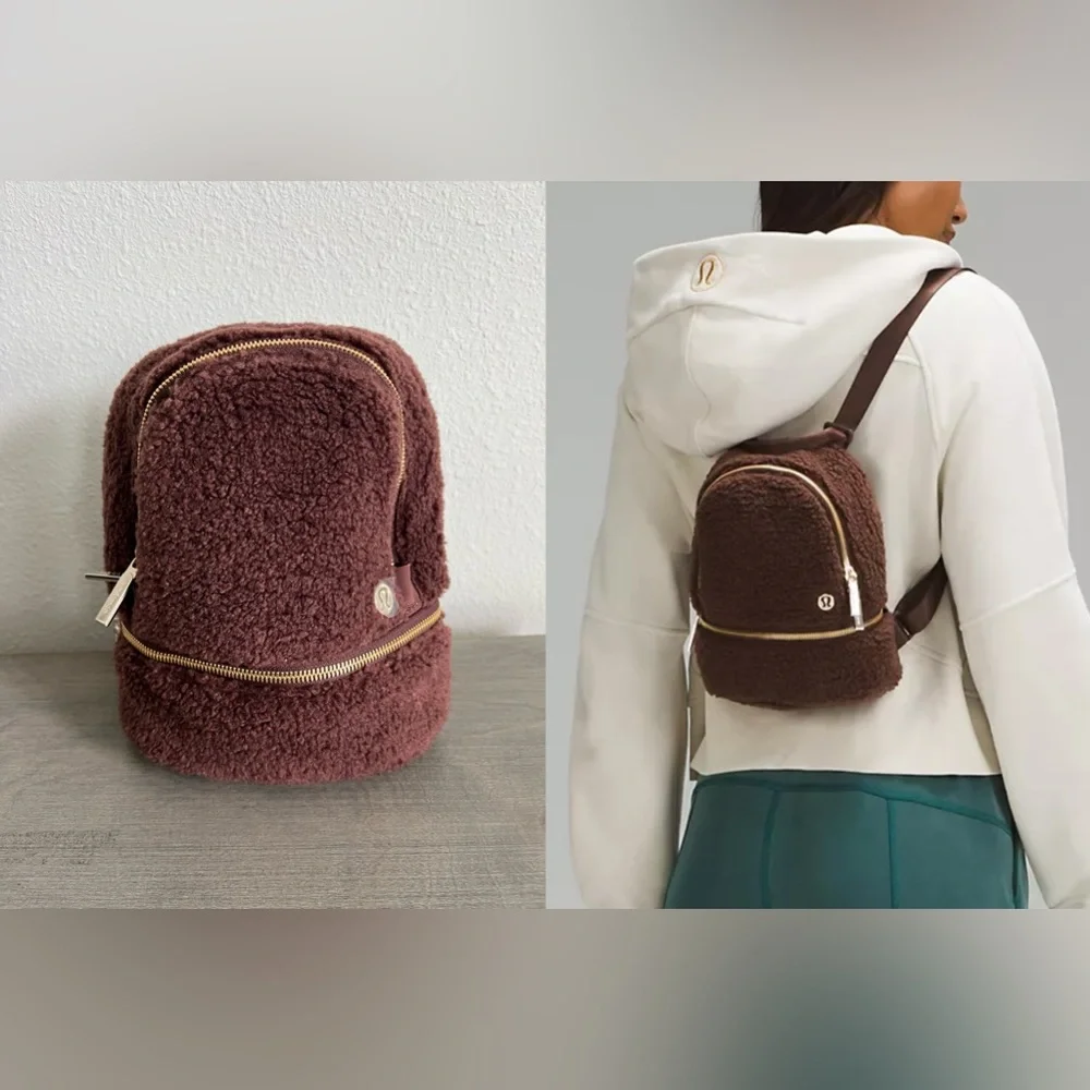 Lululemon City Adventurer Backpack Micro 3L Fleece Brown Earth/Gold
